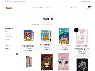 O Desenvolvimento de Sites se torna fascinante a cada dia, ainda mais quando vemos a satisfação no olhar de cada cliente. Êxodo Livraria Evangélica 'WWW.EXODOLIVRARIA.COM.BR' os nossos sinceros agradecimentos pela escolha e pela confiança para com a nossa empresa.